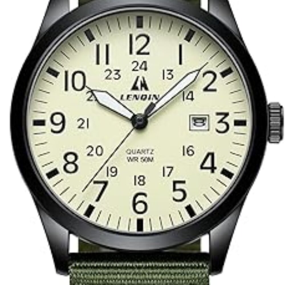 Men's Military Sport Nylon Strap Watch Waterproof Army Tactical Wristwatch